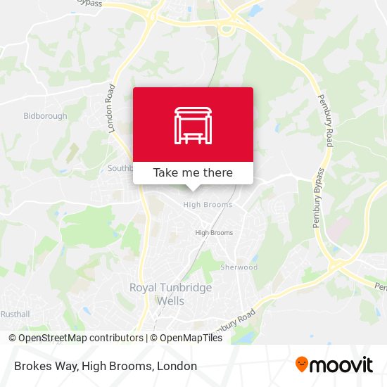 Brokes Way, High Brooms map