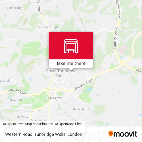 Western Road, Tunbridge Wells map