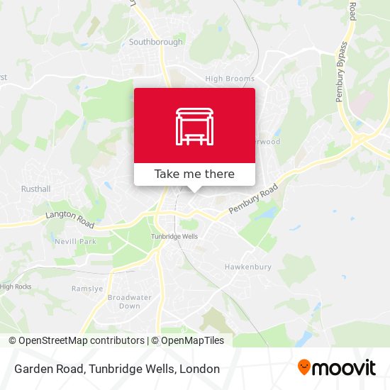 Garden Road, Tunbridge Wells map