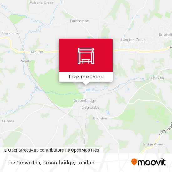 The Crown Inn, Groombridge map