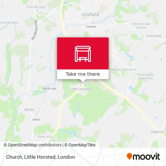 Church, Little Horsted map