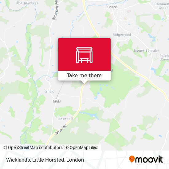Wicklands, Little Horsted map