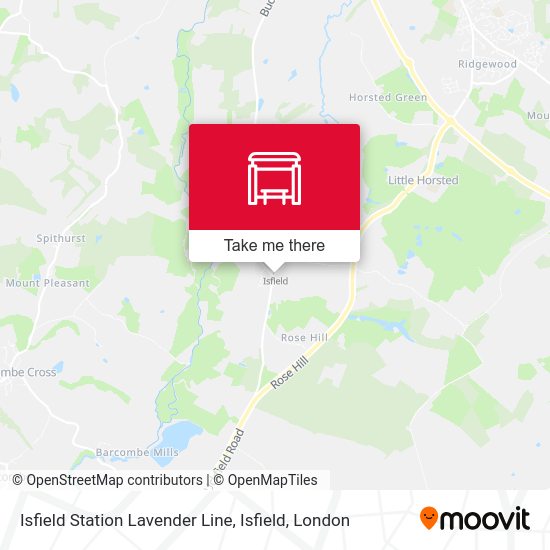 Isfield Station Lavender Line, Isfield map