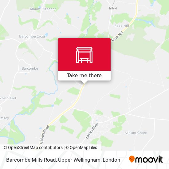 Barcombe Mills Road, Upper Wellingham map