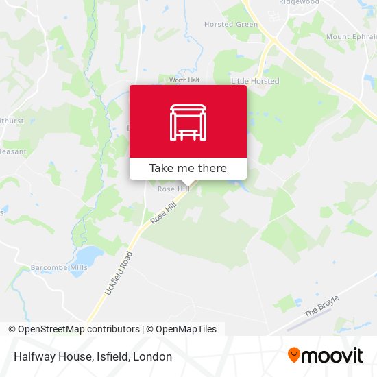 Halfway House, Isfield map