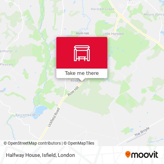 Halfway House, Isfield map