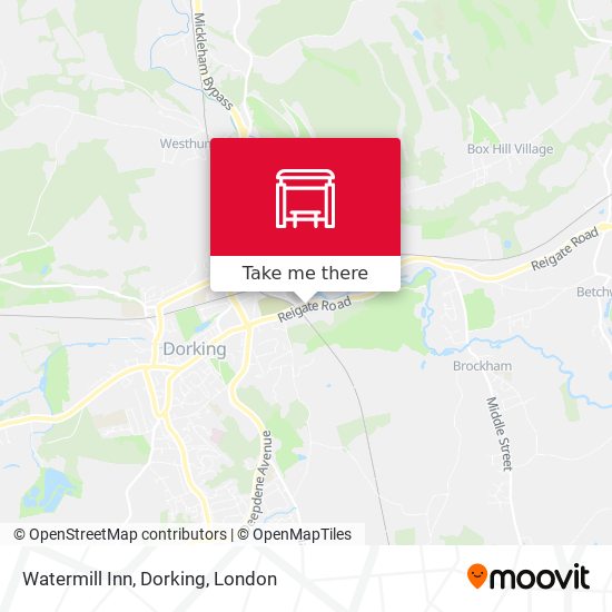 Watermill Inn, Dorking map