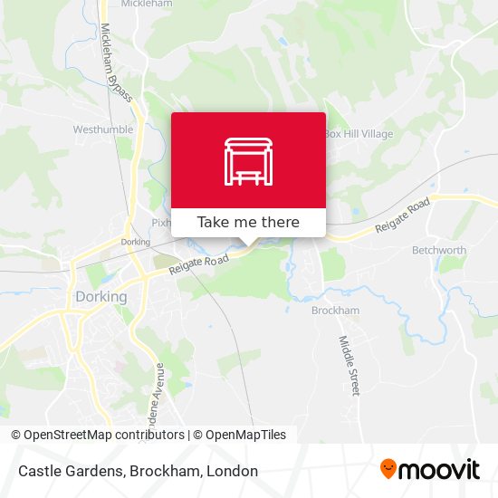 Castle Gardens, Brockham map