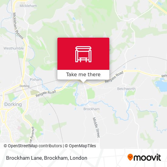 Brockham Lane, Brockham map