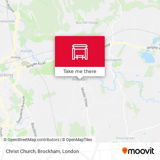 Christ Church, Brockham map