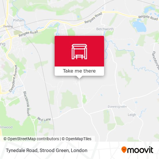 Tynedale Road, Strood Green map