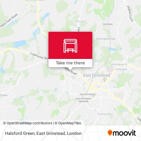 Halsford Green, East Grinstead map