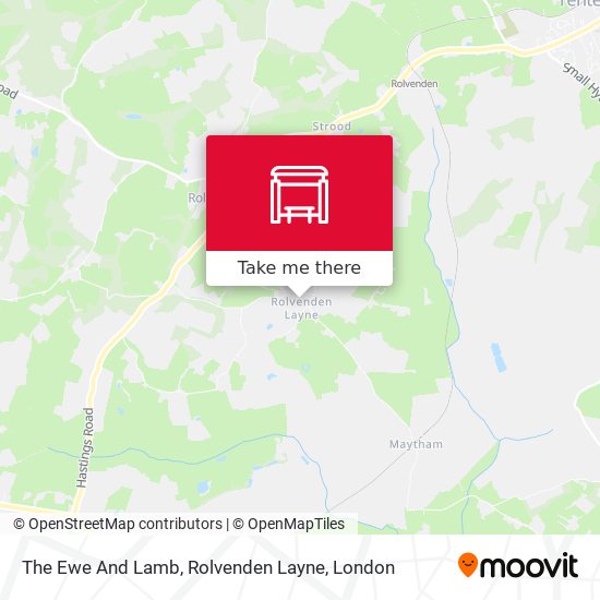 The Ewe And Lamb, Rolvenden Layne map