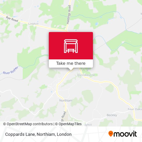 Coppards Lane, Northiam map
