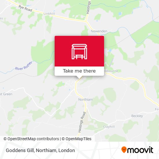 Goddens Gill, Northiam map
