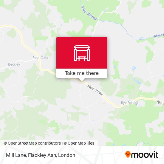Mill Lane, Flackley Ash map