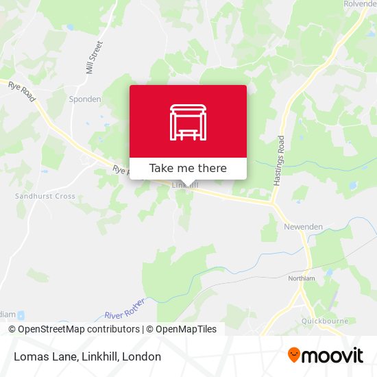 Lomas Lane, Linkhill map