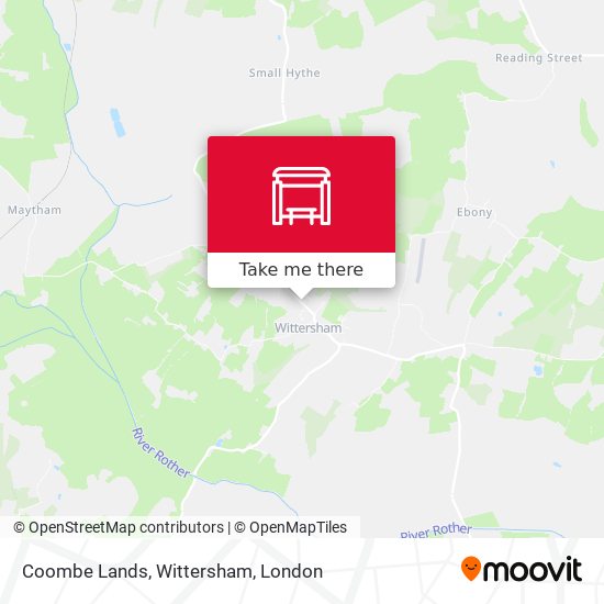 Coombe Lands, Wittersham map
