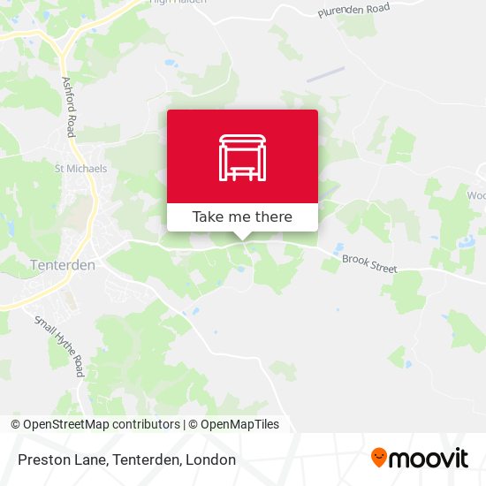 Preston Lane, Tenterden map