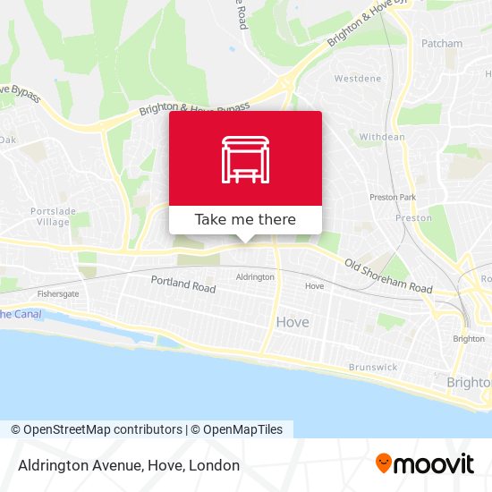 Aldrington Avenue, Hove map