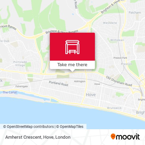 Amherst Crescent, Hove map