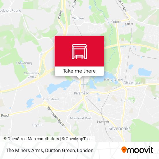 The Miners Arms, Dunton Green map