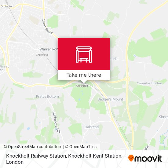 Knockholt Railway Station, Knockholt Kent Station map