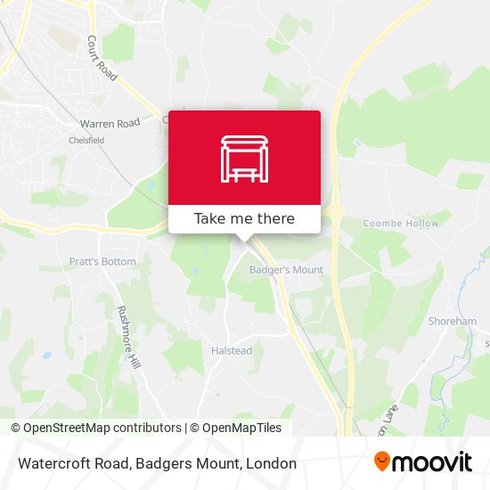 Watercroft Road, Badgers Mount map