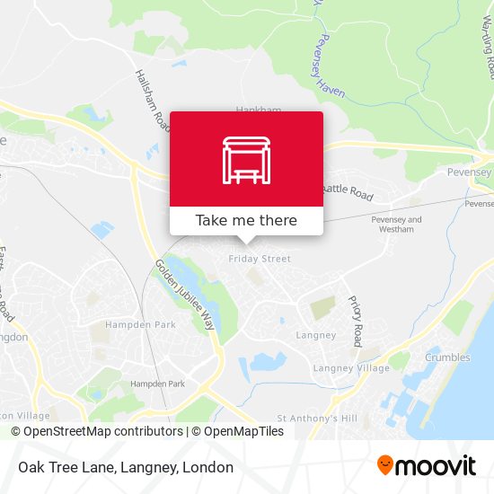 Oak Tree Lane, Langney map