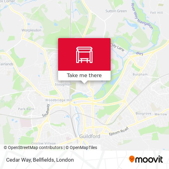 Cedar Way, Bellfields map