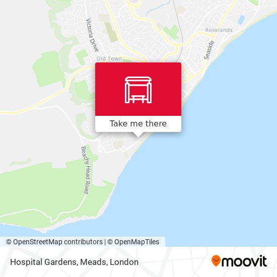 Hospital Gardens, Meads map