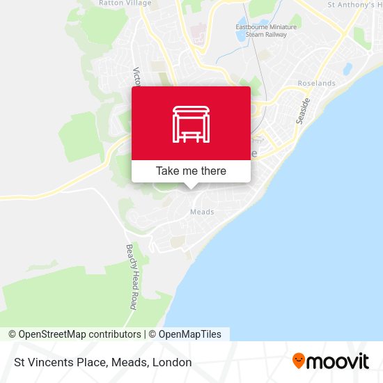 St Vincents Place, Meads map