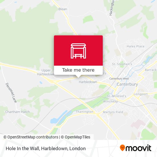 Hole In the Wall, Harbledown map