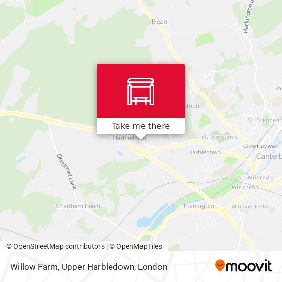 Willow Farm, Upper Harbledown map