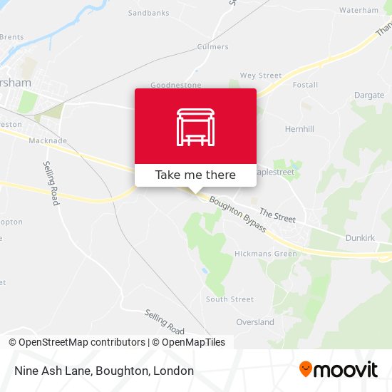 Nine Ash Lane, Boughton map