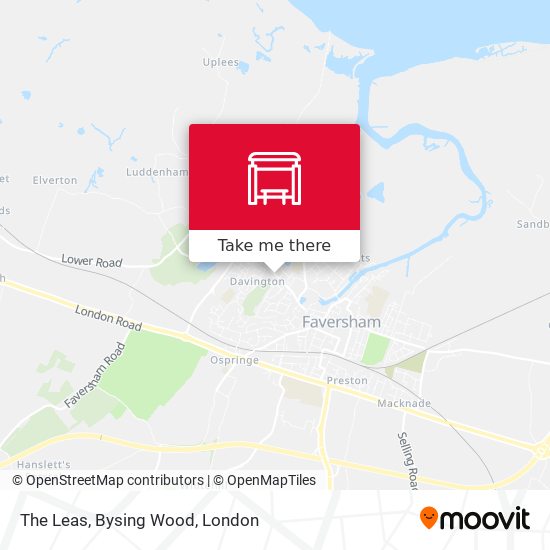 The Leas, Bysing Wood map