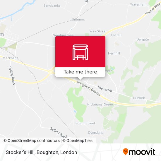 Stocker's Hill, Boughton map