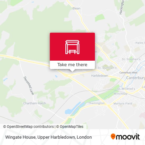 Wingate House, Upper Harbledown map
