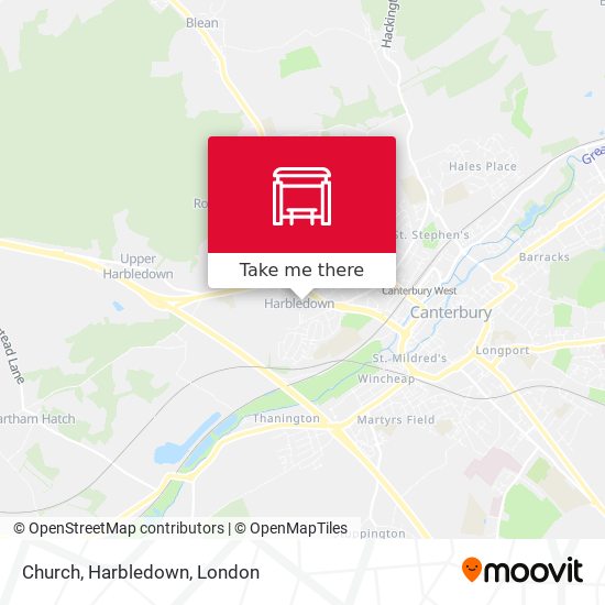 Church, Harbledown map
