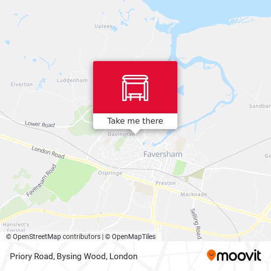 Priory Road, Bysing Wood map