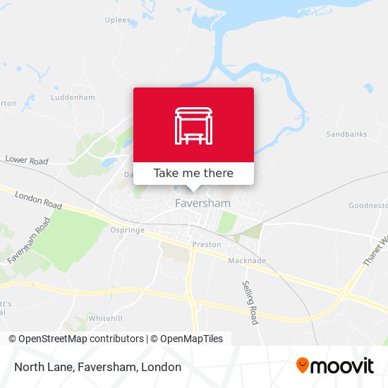 North Lane, Faversham map