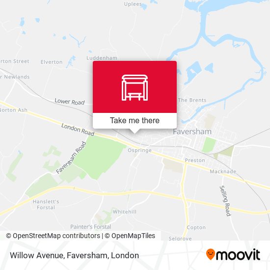 Willow Avenue, Faversham map