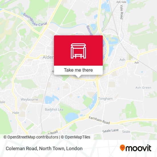 Coleman Road, North Town map