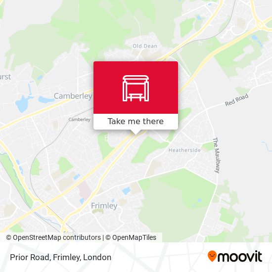 Prior Road, Frimley map