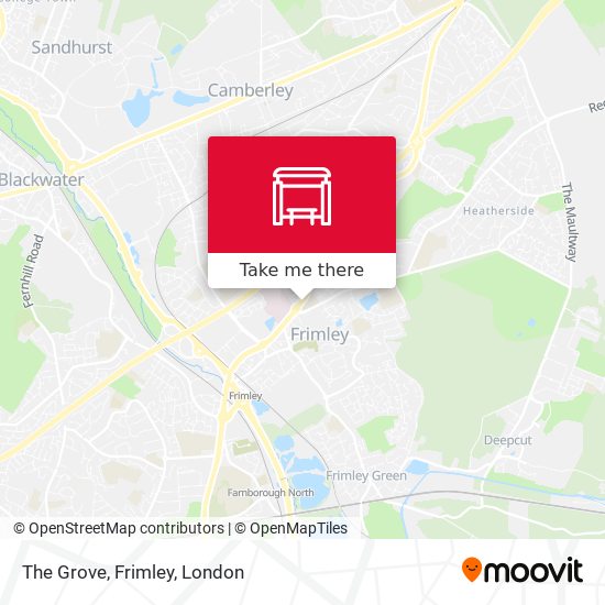 The Grove, Frimley map