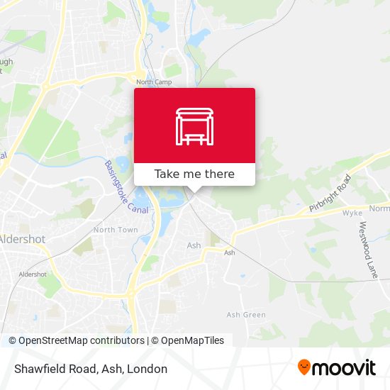 Shawfield Road, Ash map