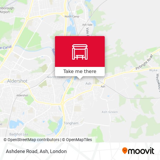 Ashdene Road, Ash map