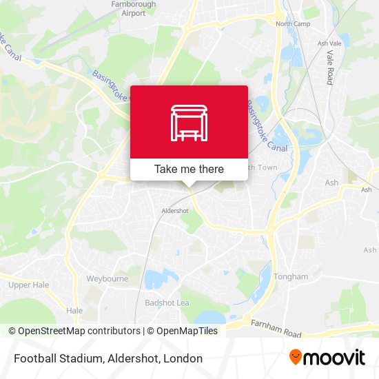 Football Stadium, Aldershot map