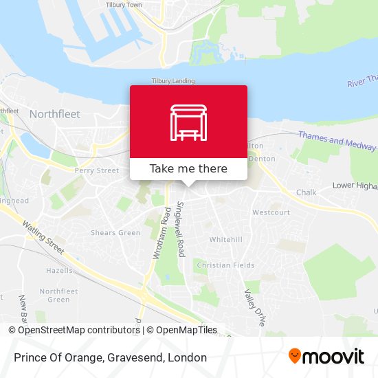Prince Of Orange, Gravesend map