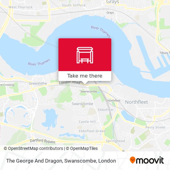 The George And Dragon, Swanscombe map
